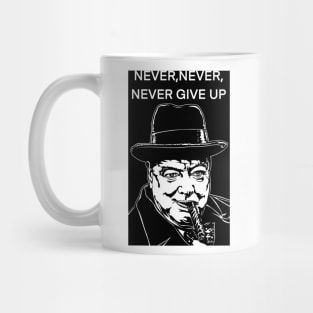 WINSTON CHURCHILL quote .1 - ink portrait Mug